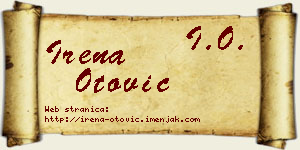 Irena Otović vizit kartica